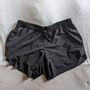 Lululemon Black Lattice Trim Shorts